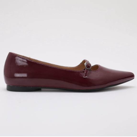 Trendin Mode Womens Pointy Toe Quarter Strap Mary Jane Flat Dress Shoes