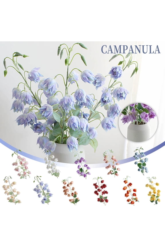 Trending, 1pcs Artificial Flowers Campanula 15 Home Decorations Wedding Decoration Santa Gifts | silk flower, Multicolor, MIANHT