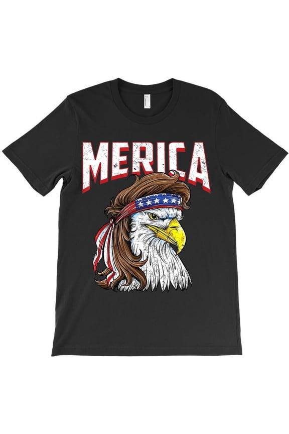 Trending Merica Eagle Mullet 4th Of July Redneck Patriot Graphic Unisex T-Shirt U566, Up to 5XL
