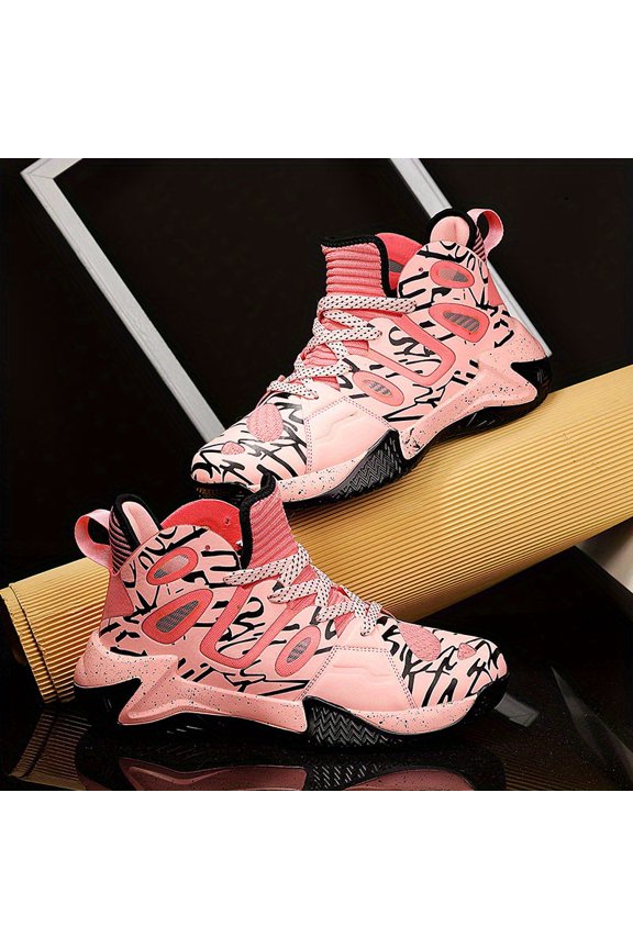 Trending Mid-Top Basketball Shoes for Men, Designed with Lightweight, Soft Soles. Perfect for Students And Casual Outings, These Durable And Shock-Absorbing Sneakers Boast a Stylish, Bouncy Look