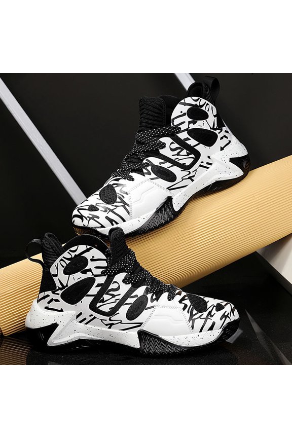 Trending Mid-Top Basketball Shoes for Men, Designed with Lightweight, Soft Soles. Perfect for Students And Casual Outings, These Durable And Shock-Absorbing Sneakers Boast a Stylish, Bouncy Look