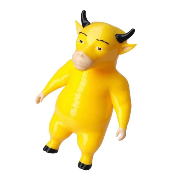 Trending Movie Toy - Yellow Bull Figurine from "Niu Lai" (2026 Viral Film) | Cute Collectible Action Figure for Kids & Adults, Perfect Gift for Movie Fans & Meme Lovers