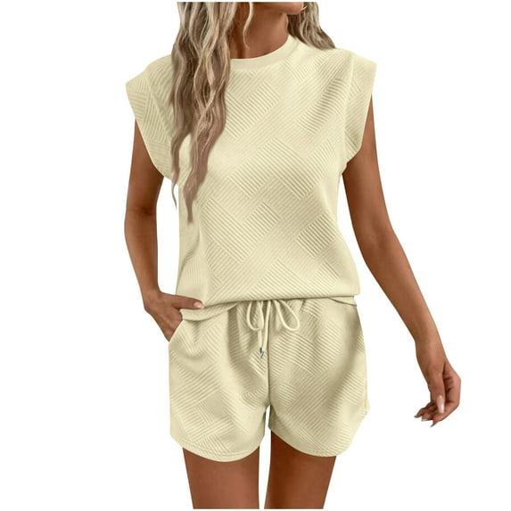 Trending Women 2 Piece Sets Summer Fashion Women Short Sleeve and Short Pants Casual 2pc Sets with Pockets