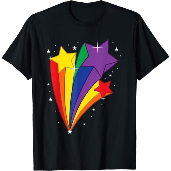 Trending Shooting Star Space T-Shirt men and women can wear, black, white, gifts