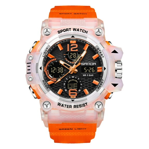 Trending Sports Watch for Men - Transparent Digital Chronograph with Waterproof, Multi-Function Alarm, Cool Fashion Electronic Watch for Students Outdoor Activities
