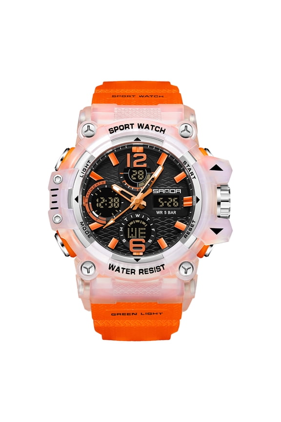 Trending Sports Watch for Men - Transparent Digital Chronograph with Waterproof, Multi-Function Alarm, Cool Fashion Electronic Watch for Students Outdoor Activities