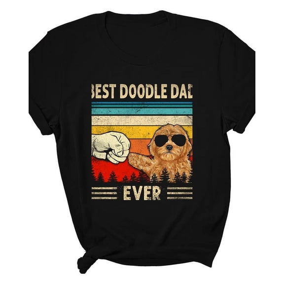 Trending Tee With Best Doodle Dad Ever Goldendoodle Dog Dad Gift Father'S Day T-Shirt Birthday Gifts; For Men & Women