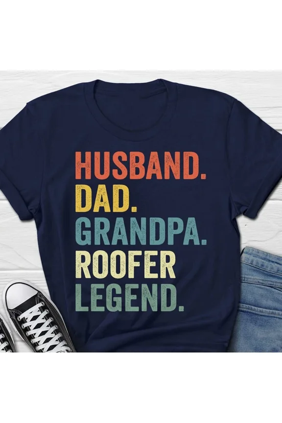 Trending Tee With Husband Dad Grandpa Roofer Legend Men'S Tee, Construction Gifts From Wife, Fu... Birthday Gifts; For Men & Women