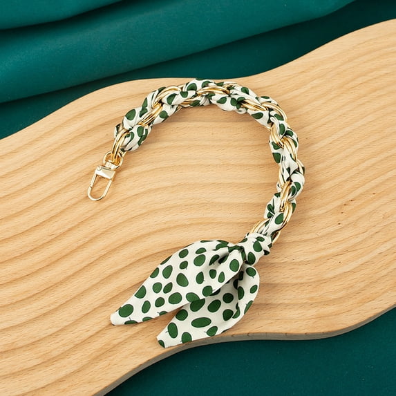 Trending Woven Silk Scarf Phone Wrist Strap - Creative Short Phone Chain for Cases