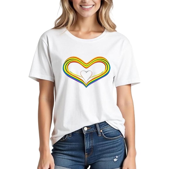 Pohista Womens Casual Tops Summer Womens Shirts Dressy Casual Lightweight Tops & Blouses Petite Womens Short Sleeve Tops Dressy Casual my orders placed Rainbow Graphic Shirt for Women
