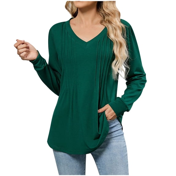Pohista Womens Loose Fit Tops Long Sleeve Tops Womens Shirts Trendy Graphic New Arrivals