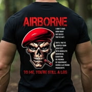 Trenditee Airborne Paratrooper Veteran Tee - To me, You Still A Leg Military T-Shirt