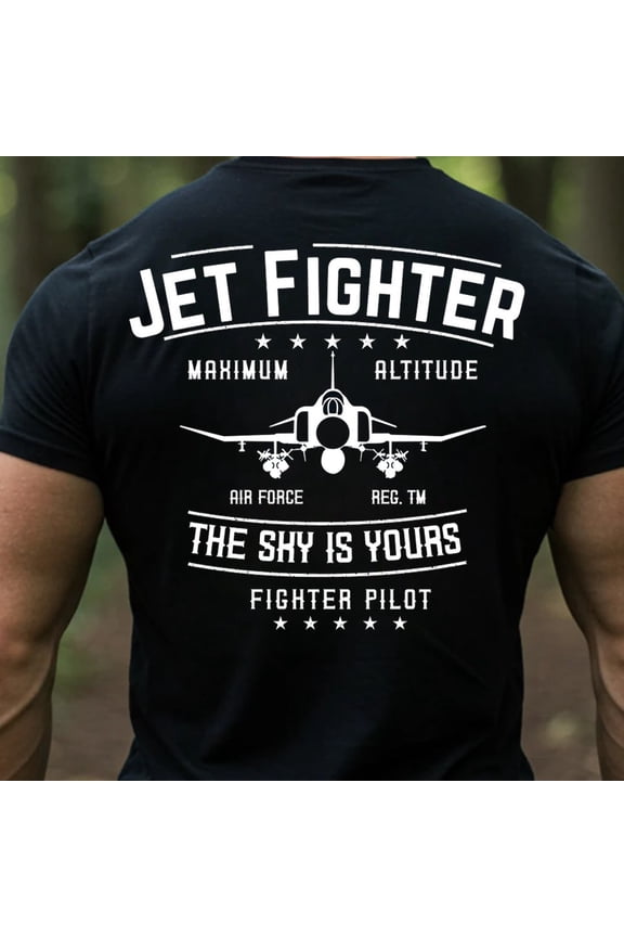 Jet Fighter Pilot T-Shirt - The Sky Is Yours Air Force Military T-Shirt