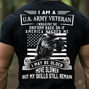Trenditee U.S. Army Veteran T-Shirt, Patriotic Military American Flag Tee