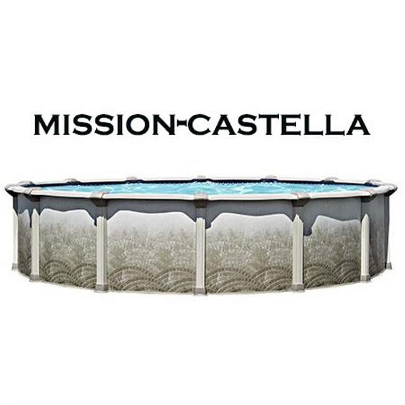 Trendium 371526775 15 x 26 ft. Oval 54 in. Top Ledge Mission Above