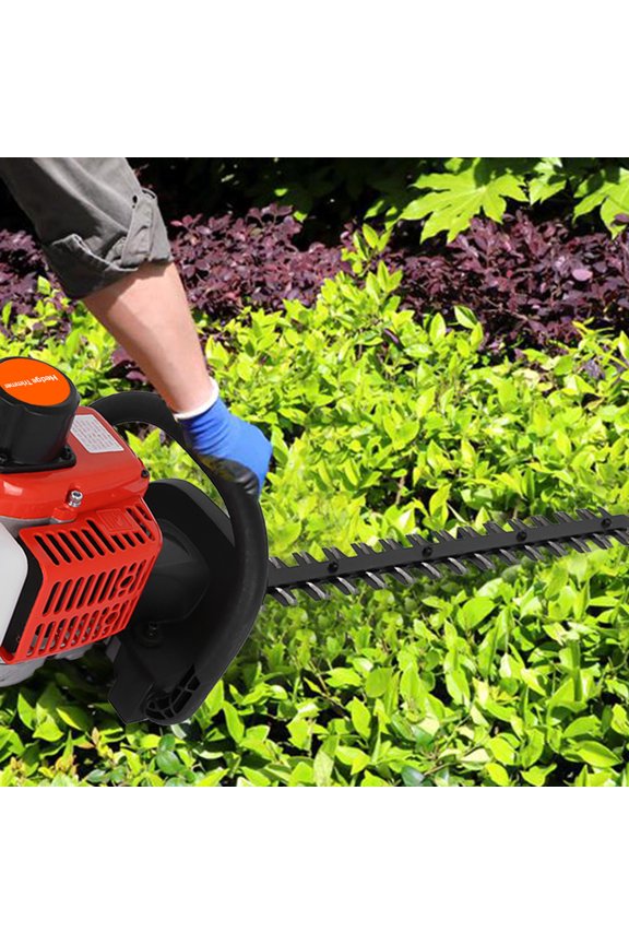 24-Inch 26cc 2 Cycle Gas Powered Dual Sided Hedge Trimmer with Rotating Handle Gas Bush Cutter for Landscape Trimming