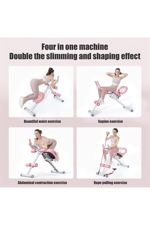 Ab Machine, Ab Workout Equipment with LCD Data Display Screen, Height Adjustable Ab Trainer Machine for Stomach Workout at Home Gym