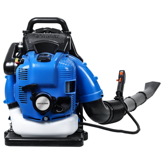 Trendix Backpack Leaf Blower, 75.6CC Gas Powered Snow Blower, 2.6kw/7000r/min 4-Stroke Leaves Blower for Lawn Care Yard Dust Debris (Blue)