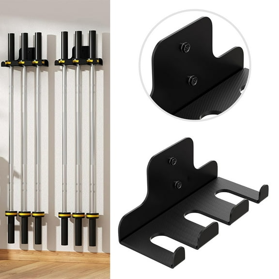 Trendix Barbell Wall Holder, 1pc Barbell Hanger Strong Load-bearing Universal Barbell Mount Rack, Holds Under 32mm Bar Size (Black)