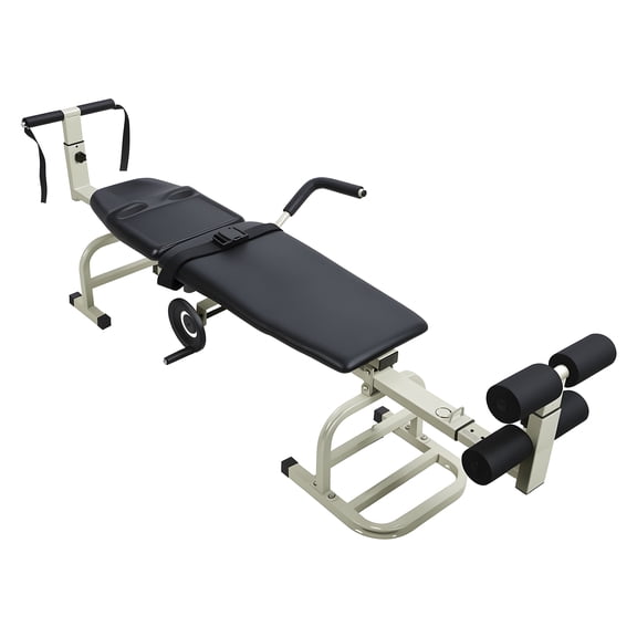 Trendix Cervical Lumbar Traction Bed Home Use Portable Back Neck Body Stretcher with Ergonomic Handwheel, for Relaxation & Flexibility