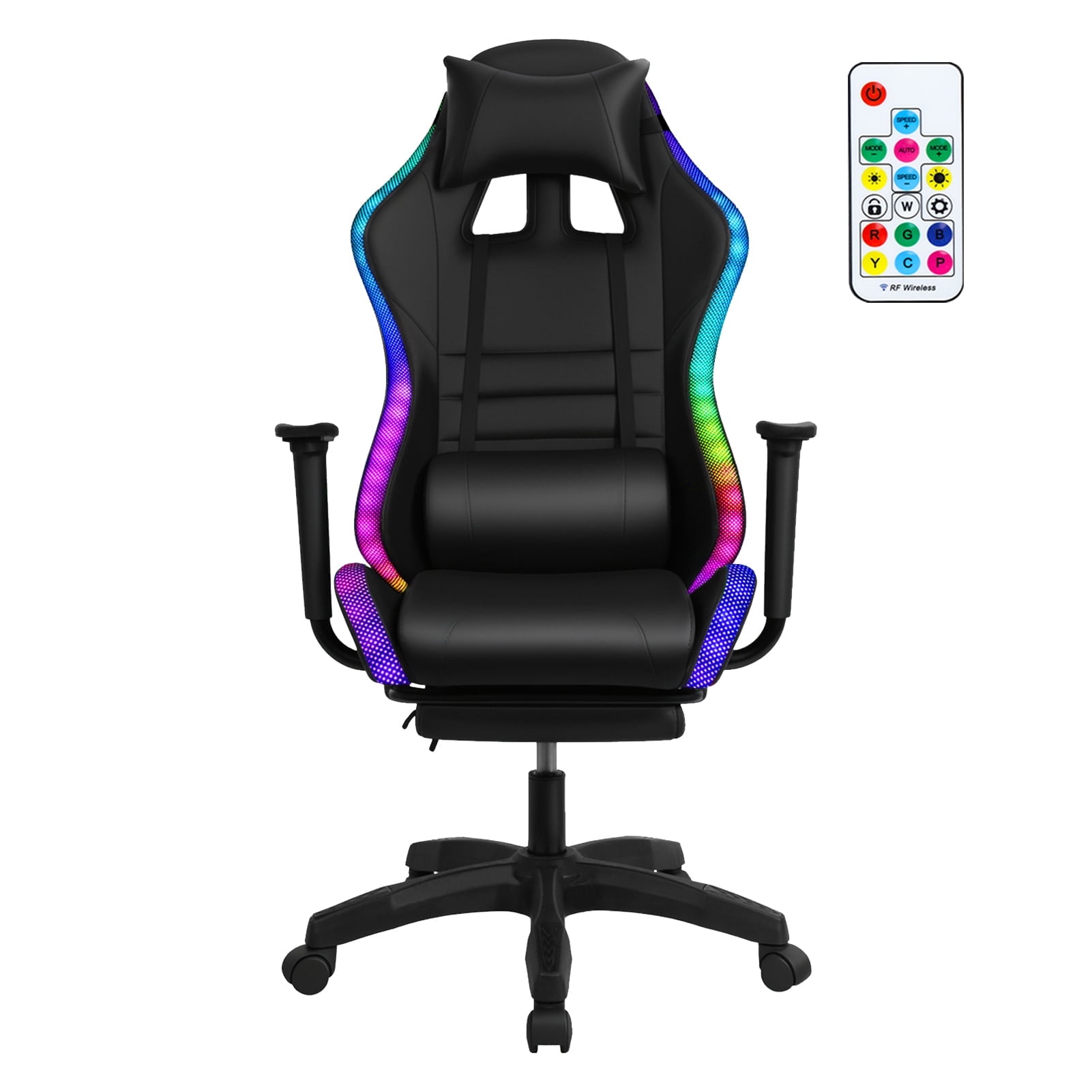 Led Lights Bluetooth Game Chair Walmart Gaming Chairs In Stock At