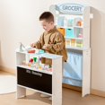 thumbnail image 1 of Trendix Grocery Store Checkout Counter with Shopping Cart, Wooden Grocery Store Playset, Pretend Play Store, Snack Model, 1 of 7