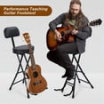 thumbnail image 1 of Trendix Guitar Stool, Folding Chair with Guitar Stand, Adult Portable Folding Stool with Backrest, Padded Cushion, 1 of 7