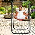 thumbnail image 1 of Trendix Hammock Chair Stand with Hammock (Color Random), Swing Chair, Swing Stand for Indoor Outdoor Patio Yard, Bearing 440lbs, 1 of 7
