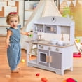 thumbnail image 1 of Trendix Kids Play Kitchen Set with Rich Accessories, Wooden Dollhouse Toys for Child Training Motor Skills And Enhancing Creativity, 1 of 10