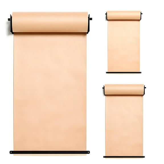 Trendix Kraft Paper Dispenser Holder 36", Wall Mounted Brown Paper Roll Holder with Cutting Horizontal Strip (Kraft Paper Roll Included) for To-Do Lists, DIY Drawing, Taking Note