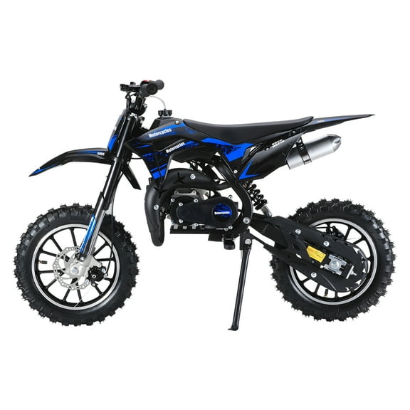 Trendix Mini Dirt Bike, 49CC 2-Stroke Gas Powered Motorcycle with Off-Rode Tire, Pocket Motorbike, Up to 25 Mph, Max Load 330 LBS, Blue