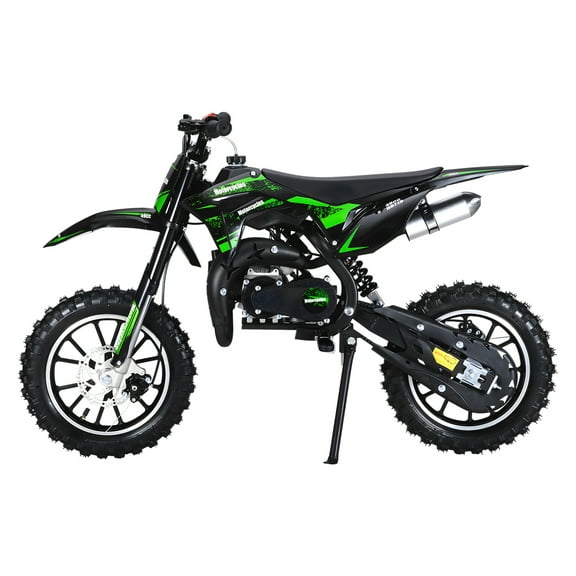 Trendix Mini Dirt Bike, 49CC 2-Stroke Gas Powered Motorcycle with Off-Rode Tire, Pocket Motorbike, Up to 25 Mph, Max Load 330 LBS, Green