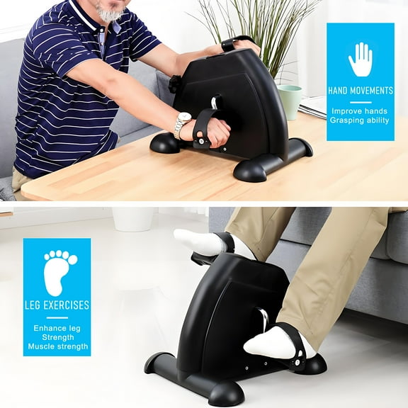 Trendix Mini Exercise Bike, Easy Assembly 100kg Load Capacity Under Desk Bike Pedal Exerciser Foot Cycle Arm & Leg Pedal Exerciser with LCD Screen Displays