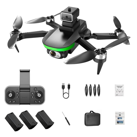 Trendix Remote Control Drone with 6K Camera Aerial Photography 4 Channels 6-Axis Gyro 2.4GHz RC Quadcopter Toy, Intelligent Flight Stability, Black