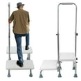 thumbnail image 1 of Trendix Step Stool, Bedside Step Stool for High Beds Portable Elderly 2 Steps Stool, 352 lbs Heavy Duty Detachable Lightweight 2 Steps Foot Stool for Adult, Seniors, 1 of 8