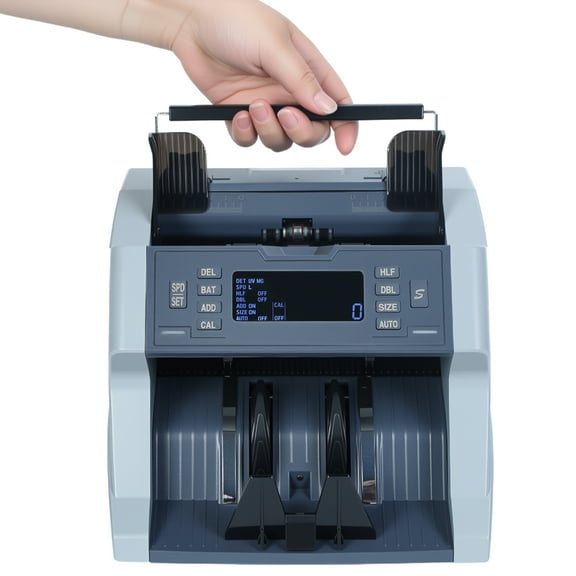 Trendix XD-500 Money Counter Machine with UV/MG/IR/HLF/DBL/SIZE Counterfeit Detection Bill Counter, Mixed Denomination Cash Counter for USD & Euro with LCD Display, 1500 Bills/Min