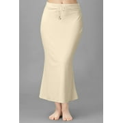 Trendmalls Lycra Spendex Saree Shapewear Petticoat for Women-P01-Beige