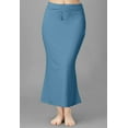 thumbnail image 1 of Trendmalls Lycra Spendex Saree Shapewear Petticoat for Women-P01-Blue ice, 1 of 6