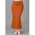 thumbnail image 1 of Trendmalls Lycra Spendex Saree Shapewear Petticoat for Women-P01-Dark Orange, 1 of 6