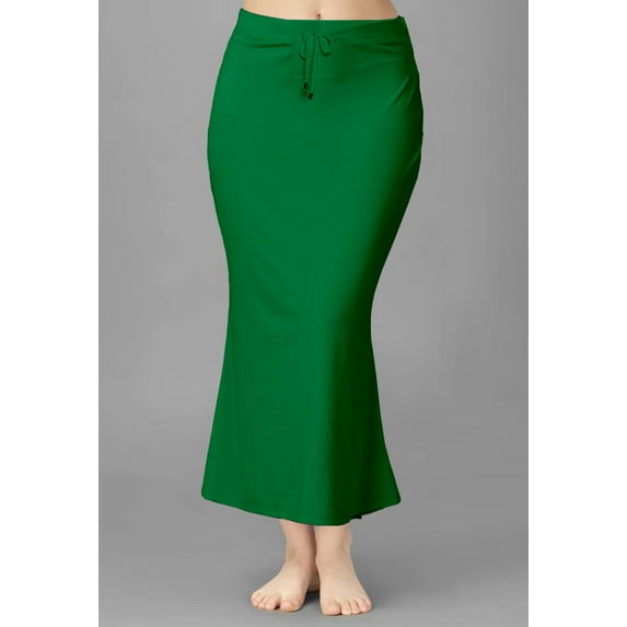Trendmalls Lycra Spendex Saree Shapewear Petticoat for Women-P01-Green