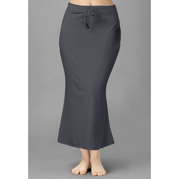 Trendmalls Lycra Spendex Saree Shapewear Petticoat for Women-P01-Grey
