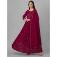 thumbnail image 1 of Trendmalls Women's Georgette Fabric Embroidery with Sequins Work Ready To Wear Anarkali Suit Set, 1 of 8