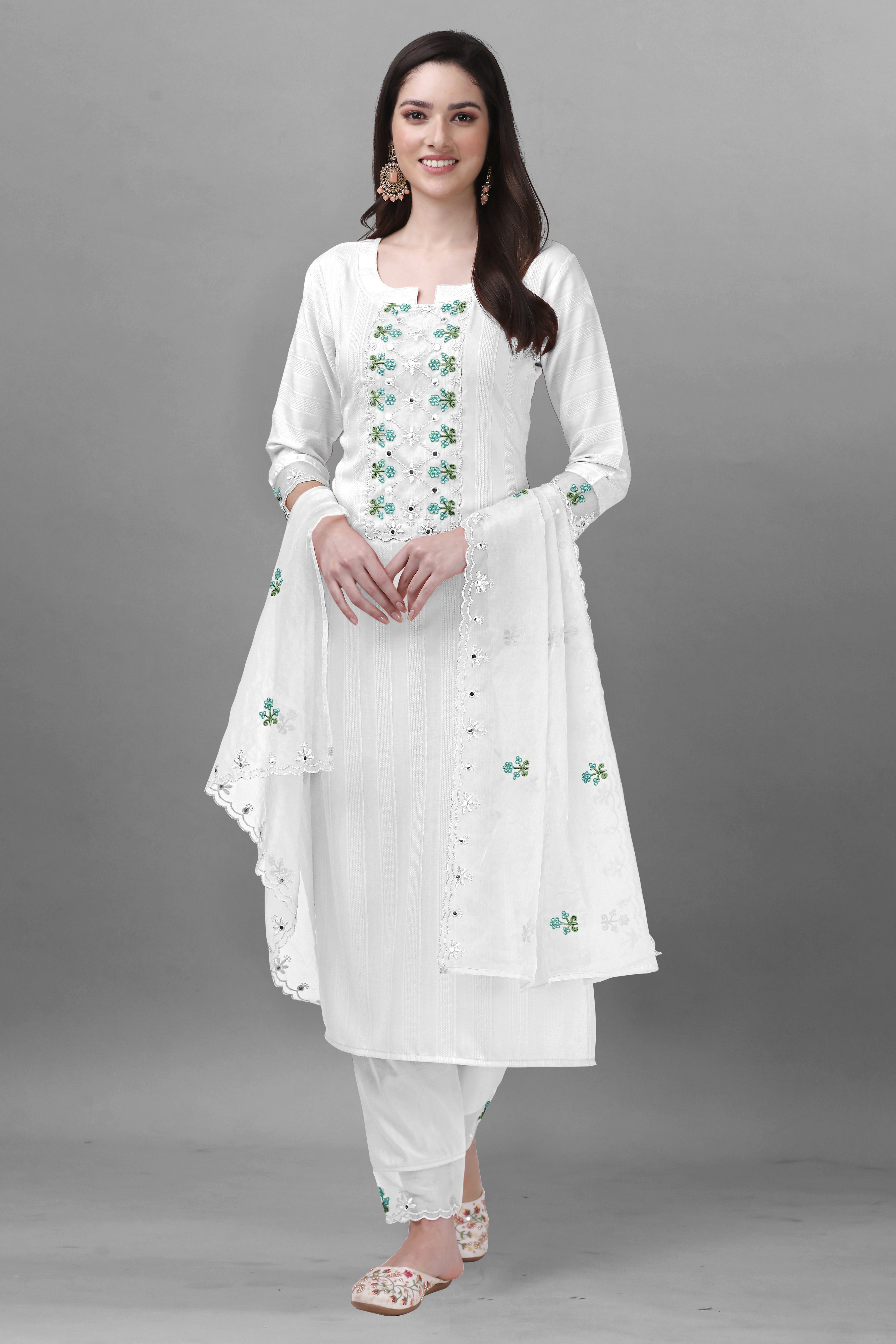 Buy Off-White Kurta Suit Sets for Women by Janasya Online | Ajio.com