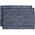 thumbnail image 1 of 100% Cotton Two Tone Woven 13" x 19" Kitchen & Dining Room Placemats, 2-Pack - Navy Blue, 1 of 2