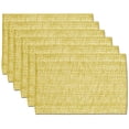 thumbnail image 1 of 100% Cotton Two Tone Woven 13" x 19" Kitchen & Dining Room Placemats, 6-Pack - Gold, 1 of 1