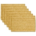 thumbnail image 1 of 100% Cotton Two Tone Woven 13" x 19" Kitchen & Dining Room Placemats, 6-Pack - Orange, 1 of 2