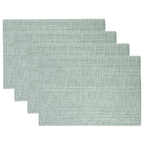 4-Pack Trends Collection Two Tone 100% Cotton Woven 13" x 19" Placemat - Pale Green