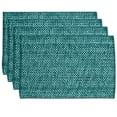thumbnail image 1 of 100% Cotton Two Tone Woven 13" x 19" Kitchen & Dining Room Placemats, 4-Pack - Turquoise, 1 of 1