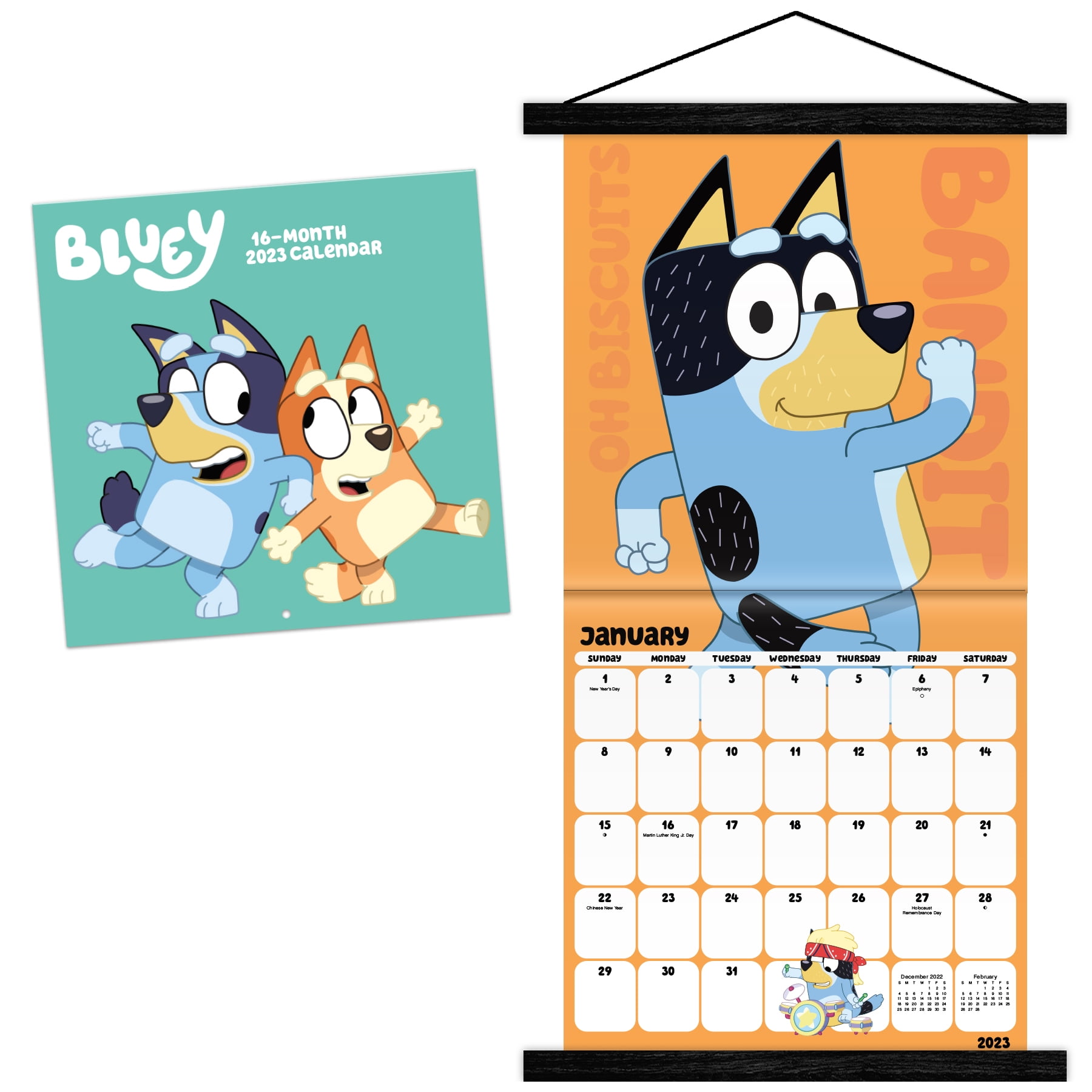 Bluey Calendar 2025 bambi matilda