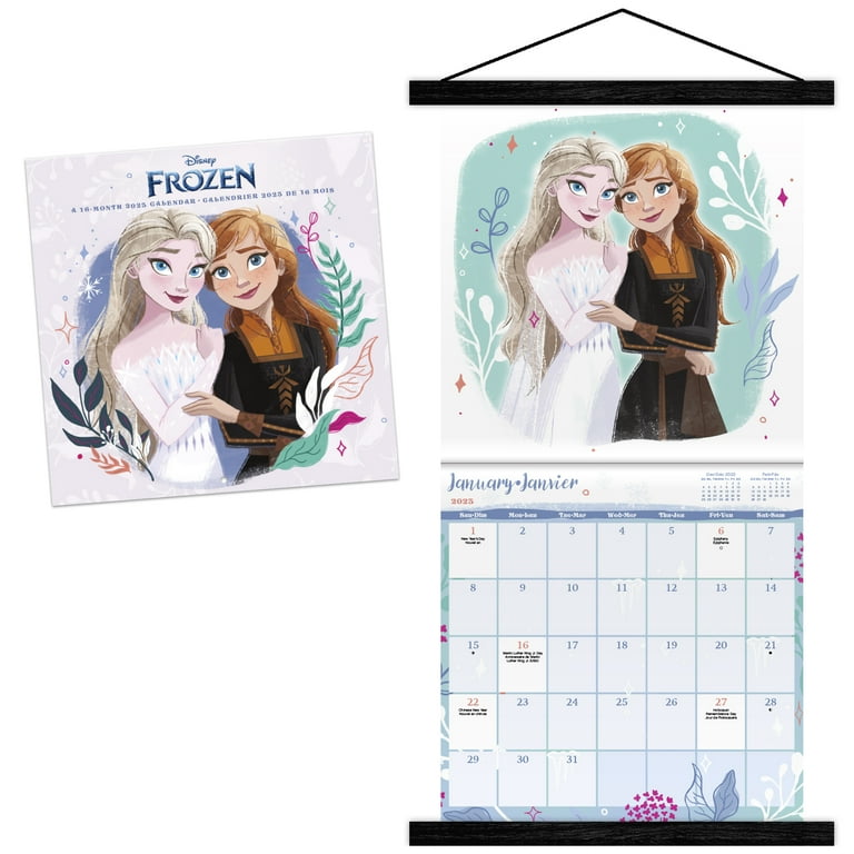 Trends International Disney Frozen 2024 7 x 7 Mini Calendar on